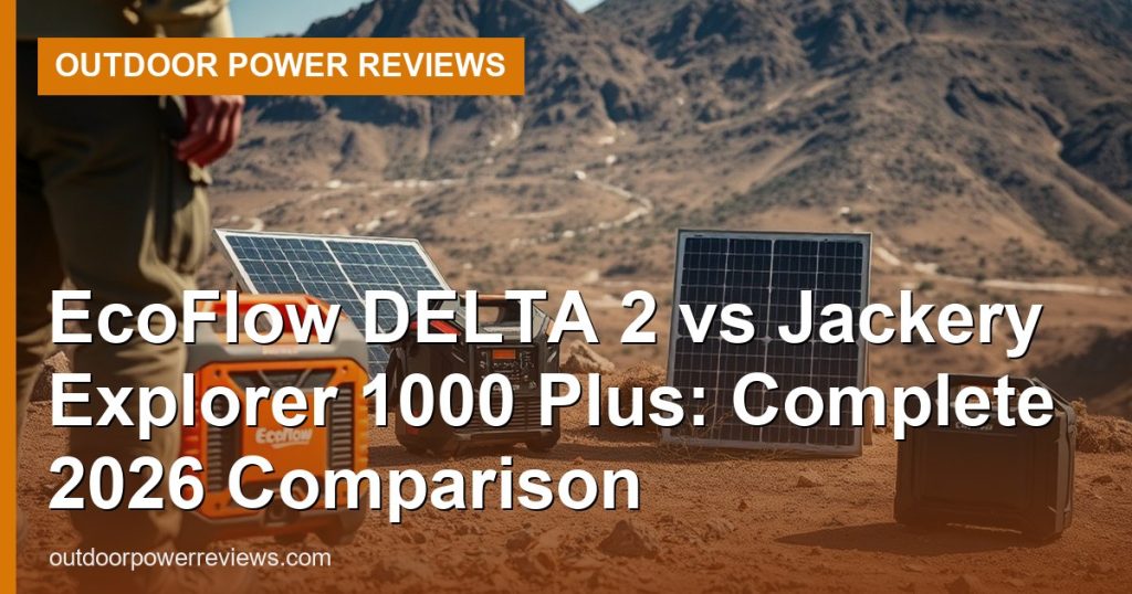 EcoFlow DELTA 2 vs Jackery Explorer 1000 Plus: Complete 2026 Comparison - Outdoor Power Reviews