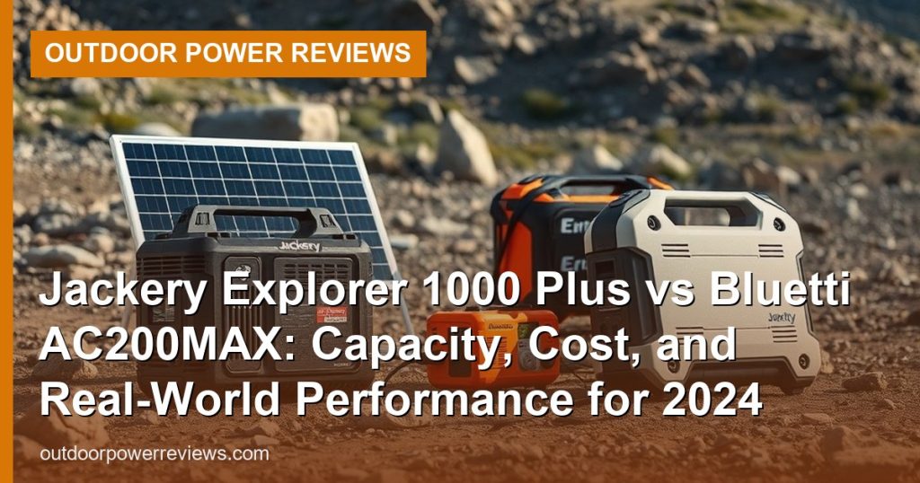 Jackery Explorer 1000 Plus vs Bluetti AC200MAX: Capacity, Cost, and Real-World Performance for 2024 - Outdoor Power Reviews