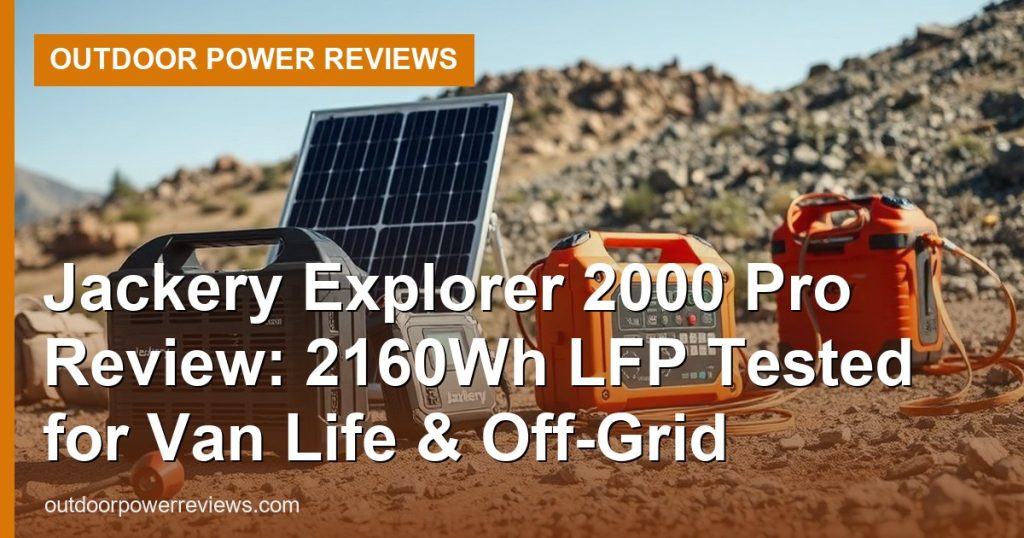 Jackery Explorer 2000 Pro Review: 2160Wh LFP Tested for Van Life & Off-Grid - Outdoor Power Reviews