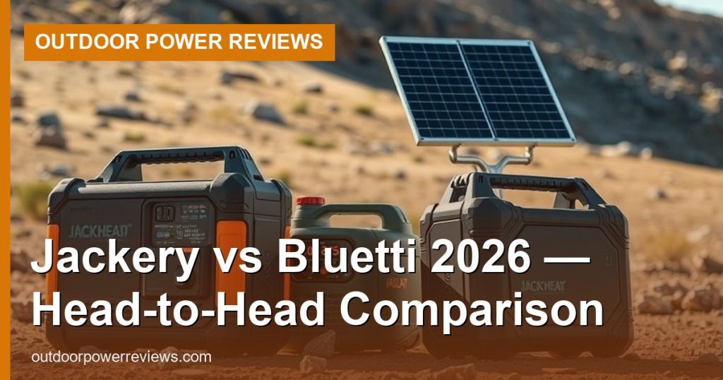 Jackery vs Bluetti 2026 — Head-to-Head Comparison - Outdoor Power Reviews