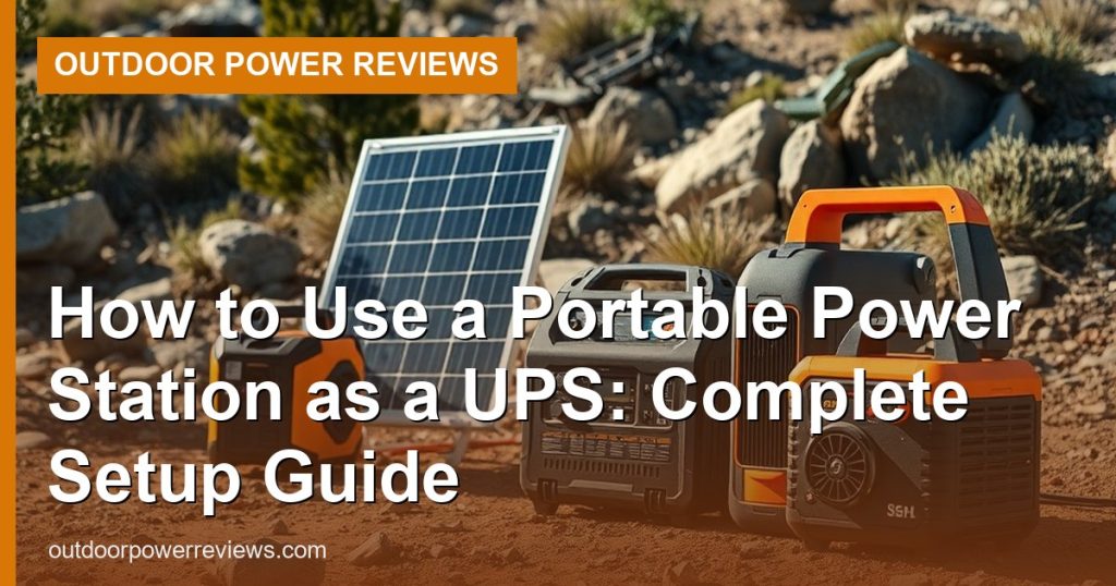 How to Use a Portable Power Station as a UPS: Complete Setup Guide - Outdoor Power Reviews